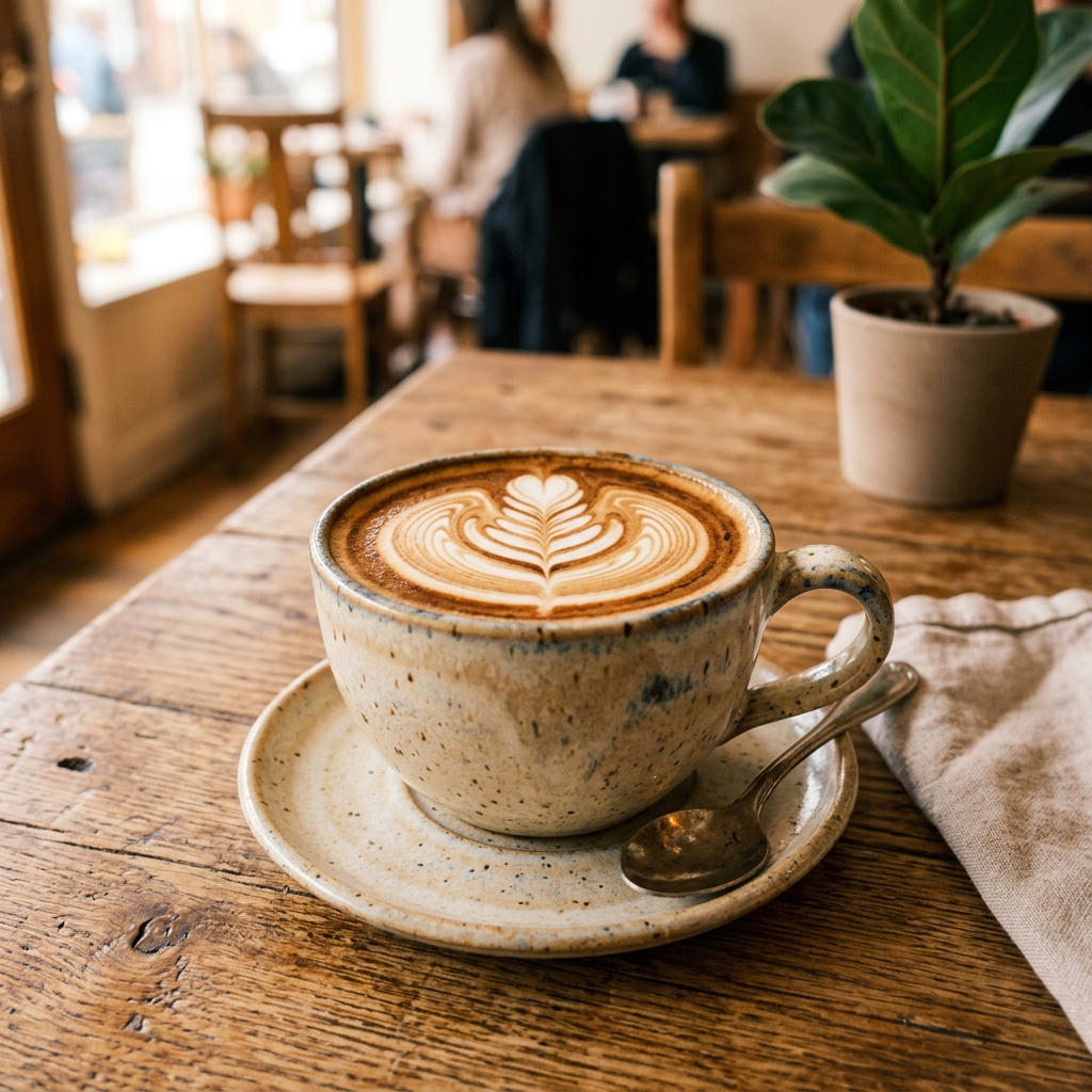 Signature Latte with beautiful latte art